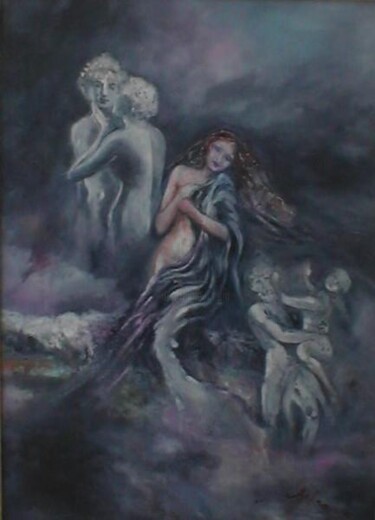 Painting titled "Eros e Thanatos" by Margherita Fascione, Original Artwork