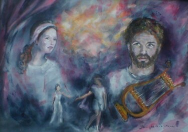 Painting titled "Orfeo e Euridice" by Margherita Fascione, Original Artwork, Oil