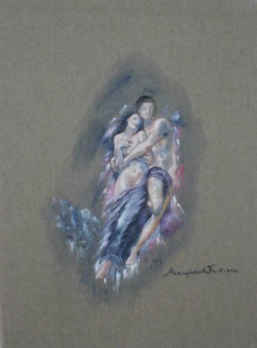 Painting titled "Amore e Psyche (il…" by Margherita Fascione, Original Artwork