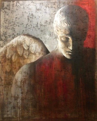 Painting titled "messaggero" by Margherita Lipinska, Original Artwork