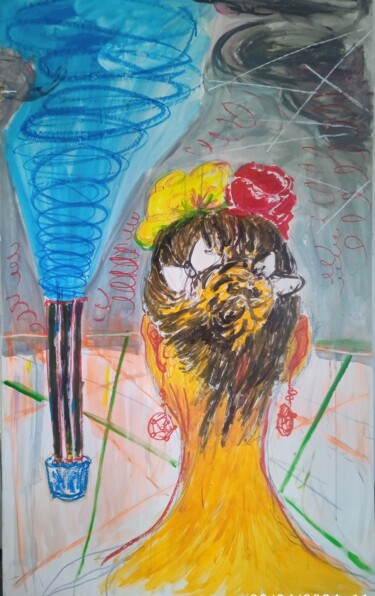 Malerei mit dem Titel "Cloudbusting" von Margherita Minto, Original-Kunstwerk, Acryl