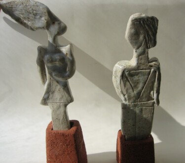 Sculpture titled "Artwork  Cuple" by Margia Tasanataki, Original Artwork, Ceramics
