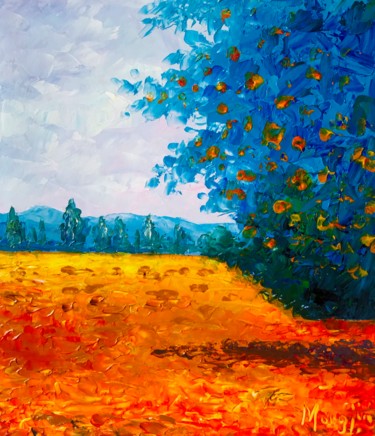 Painting titled "summer" by Aleks Margjini, Original Artwork, Oil