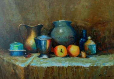 Painting titled "Ceramic bowl" by Aleks Margjini, Original Artwork, Acrylic