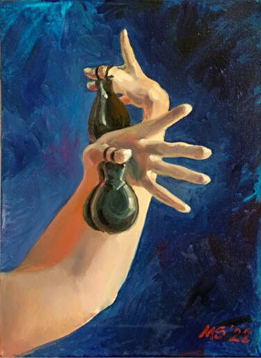 "Hands with castanets" başlıklı Tablo Margo Miro tarafından, Orijinal sanat, Petrol