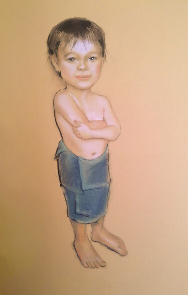 "Child portrait Anton" başlıklı Resim Margo Miro tarafından, Orijinal sanat, Pastel