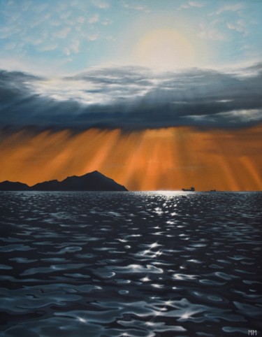 Картина под названием "Black sea" - Margo Mozharova, Подлинное произведение искусства, Масло