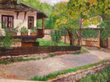 Картина под названием "болгарский домик" - Марго, Подлинное произведение искусства