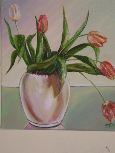 Картина под названием "тюльпаны" - Марго, Подлинное произведение искусства