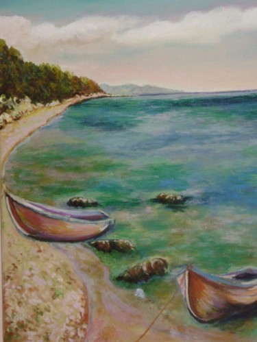 Картина под названием "варненские пляжи" - Марго, Подлинное произведение искусства