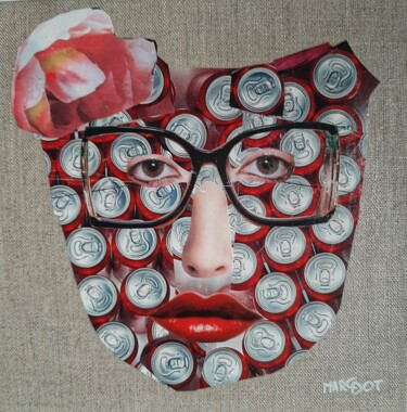 Commercivilisation 2 Collages titled "Commercivilisation 2" by Margot G Delhomme, Original Art, Collages Mounted on Cardboard