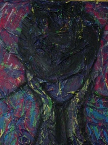 Painting titled "PENSIVE" by Sandra Cuomo, Original Artwork