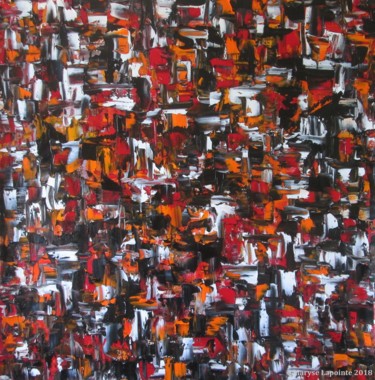 Painting titled "Labyrinthe 5 (Détou…" by Maryse Lapointe, Original Artwork, Oil