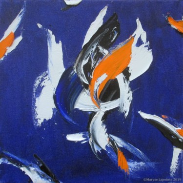 Malerei mit dem Titel "Kabuki 9 - 2019.jpg" von Maryse Lapointe, Original-Kunstwerk, Öl