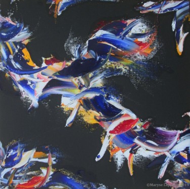 Peinture intitulée "Dancing-In-The-Dark…" par Maryse Lapointe, Œuvre d'art originale, Huile