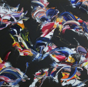 Картина под названием "Dancing-In-The-Dark…" - Maryse Lapointe, Подлинное произведение искусства, Масло