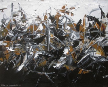 Malerei mit dem Titel "Envol - 2018" von Maryse Lapointe, Original-Kunstwerk, Öl