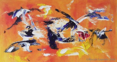 Painting titled "Poisson (Fish) - 20…" by Maryse Lapointe, Original Artwork, Oil