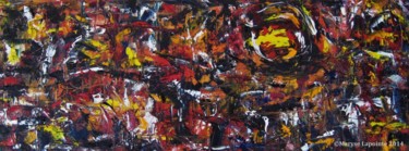 Картина под названием "Soleil noir (Barbar…" - Maryse Lapointe, Подлинное произведение искусства, Масло