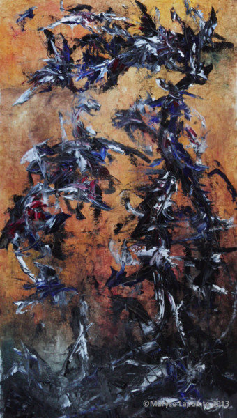 Malerei mit dem Titel "Crocus" von Maryse Lapointe, Original-Kunstwerk, Öl