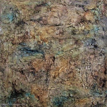 Painting titled "Fossiles I" by Maryse Lapointe, Original Artwork, Oil