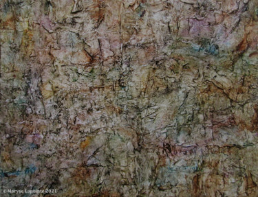 Peinture intitulée "Fossiles IV" par Maryse Lapointe, Œuvre d'art originale, Huile