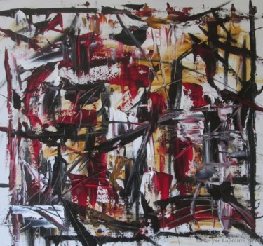 Painting titled "Déconstruction 7" by Maryse Lapointe, Original Artwork, Oil