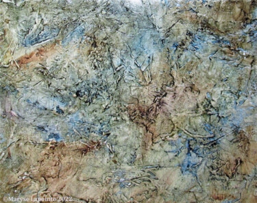 Pintura titulada "Fossiles VI" por Maryse Lapointe, Obra de arte original, Oleo