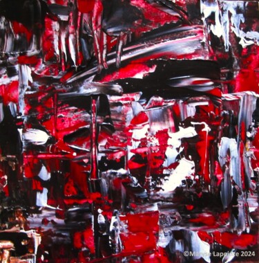 Painting titled "Red Light 1" by Maryse Lapointe, Original Artwork, Acrylic