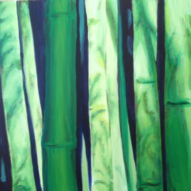 Peinture intitulée "Bambous3" par Margot-Kot, Œuvre d'art originale, Acrylique