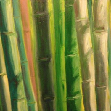 Peinture intitulée "Bambous 4" par Margot-Kot, Œuvre d'art originale, Acrylique