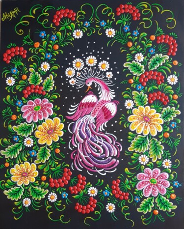 Painting titled "Belle" by Marguerite Maliuga, Original Artwork, Acrylic