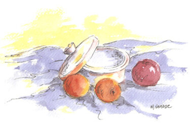 Dessin intitulée "Nature morte" par Marguerite Vanasse (Fleur'Art Maggie), Œuvre d'art originale, Autre