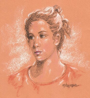 Dessin intitulée "Portrait miniature" par Marguerite Vanasse (Fleur'Art Maggie), Œuvre d'art originale, Autre