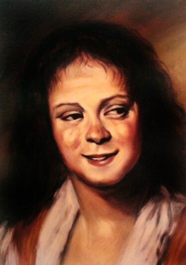 Pittura intitolato "Jeune bohémienne" da Marguerite Vanasse (Fleur'Art Maggie), Opera d'arte originale, Olio