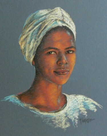 Painting titled "Femme bahianaise" by Marguerite Vanasse (Fleur'Art Maggie), Original Artwork, Oil