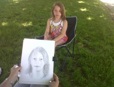 Drawing titled "Portrait en direct…" by Marguerite Vanasse, Original Artwork, Other