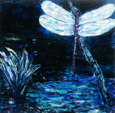 Painting titled "Née dans l'eau" by Mari Carmen Ballester De Torres, Original Artwork, Acrylic