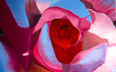 Peinture intitulée "I bloom" par Mari Iliadi Iliaktida, Œuvre d'art originale, Huile