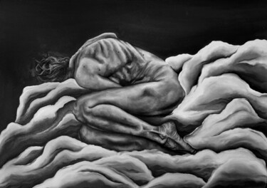Картина под названием "Прятки" - Mari Ivanisova, Подлинное произведение искусства, Масло