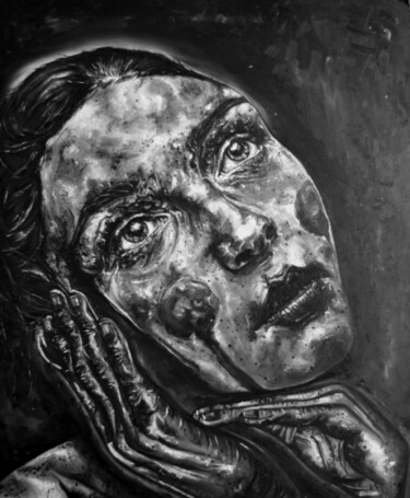 Картина под названием "Мечтательница" - Mari Ivanisova, Подлинное произведение искусства, Масло