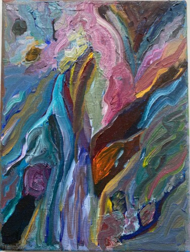 Картина под названием "Горы" - Mari Mayer, Подлинное произведение искусства, Масло