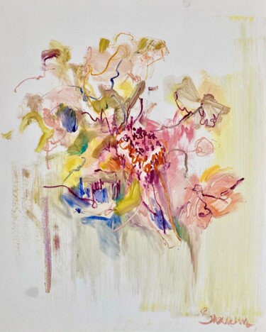 Pittura intitolato "flowers of hope" da Mari Skakun, Opera d'arte originale, Olio