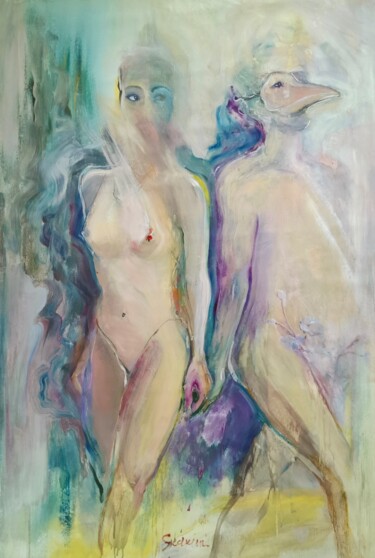 Painting titled "Contact" by Mari Skakun, Original Artwork, Oil