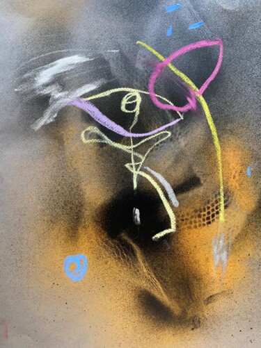 Malerei mit dem Titel "Linear search #4" von Mari Skakun, Original-Kunstwerk, Sprühfarbe