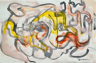 Painting titled "Summer dance" by Mari Skakun, Original Artwork, Acrylic