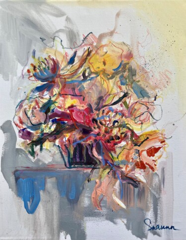 Картина под названием "Waiting for Spring" - Mari Skakun, Подлинное произведение искусства, Масло Установлен на Деревянная р…