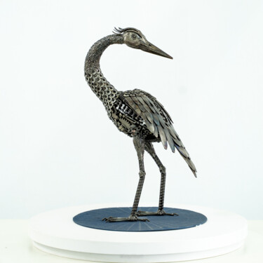 Sculpture intitulée "Crane metal" par Mari9art Metal Art Sculpture, Œuvre d'art originale, Métaux