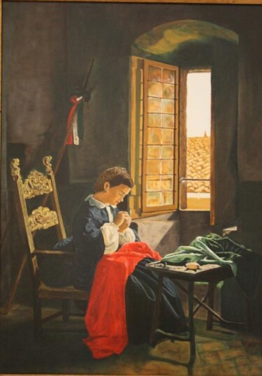 Peinture intitulée "Marzo 1821 copia da…" par Maria Adelaide Lamesa, Œuvre d'art originale, Huile
