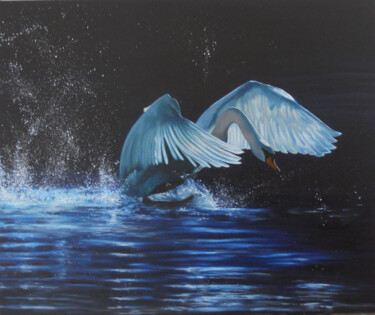 Pittura intitolato "la danza sul lago" da Maria Adelaide Lamesa, Opera d'arte originale